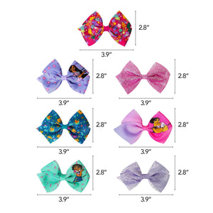 Disney Encanto Hair Bow Clips Bundle - 4 Inch Alligator Clips with Different Images, Ages 3+ - LuvHer Shop