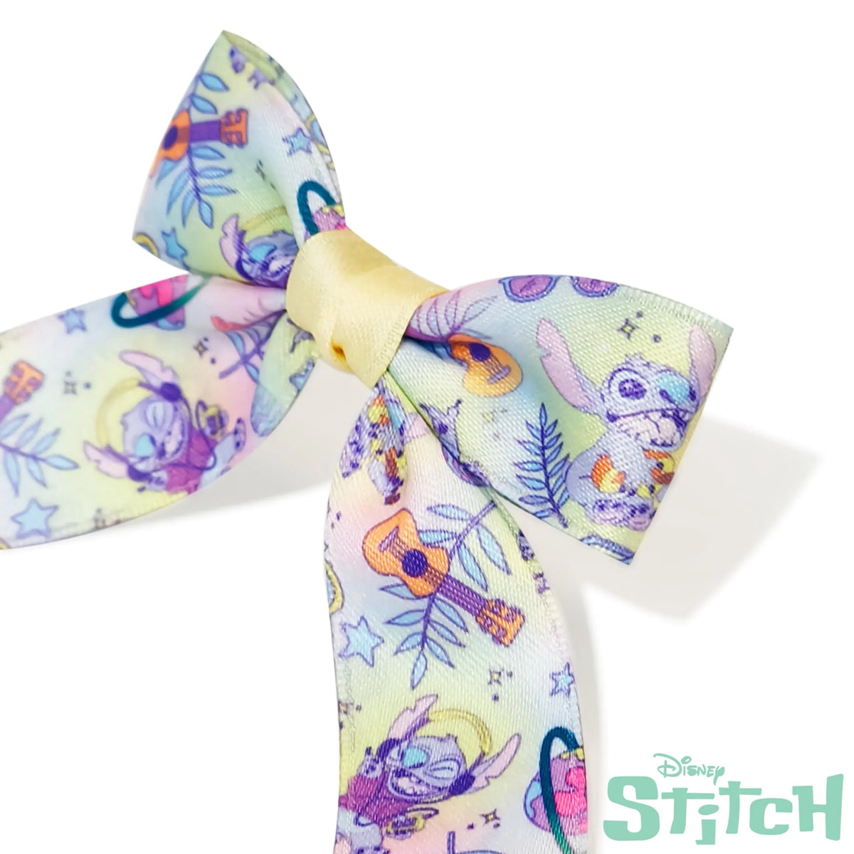 The Stitch Printed Long Tail Hair Bow Set for Girls - Printed...
