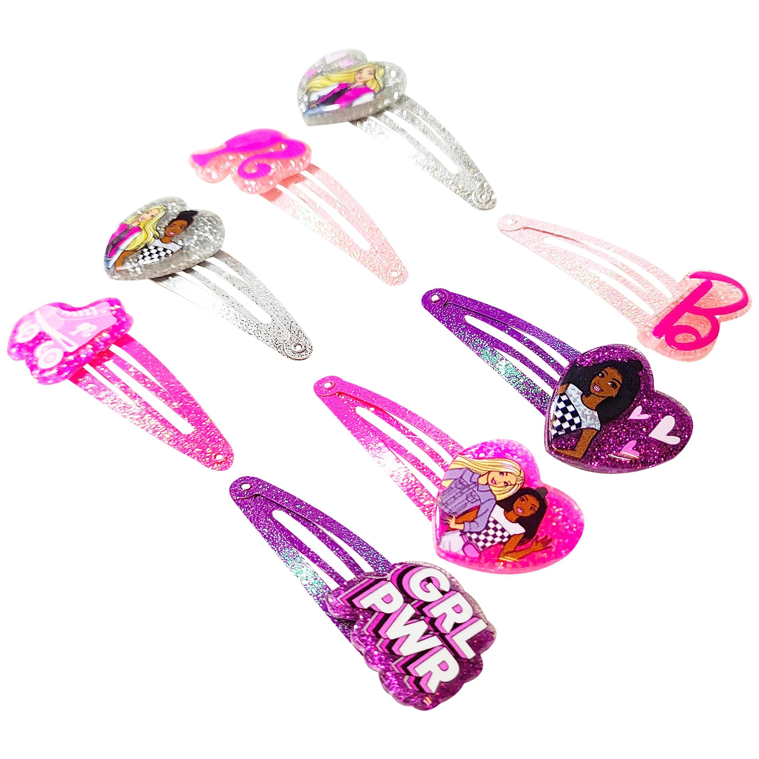 LUV HER Barbie Hair Clips for Girls Snap Clips 8 Pack Multi Color Ages 3+ - LuvHer Shop