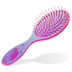 LUV HER Nickelodeon Jojo Siwa Hair Brush & 4 Scrunchies - Girls 9inc Hair Set, Detangling Brush for Thick Curly Thin Wet or Dry Hair - Hair Accessories for Kids Ages 3+ - LuvHer Shop