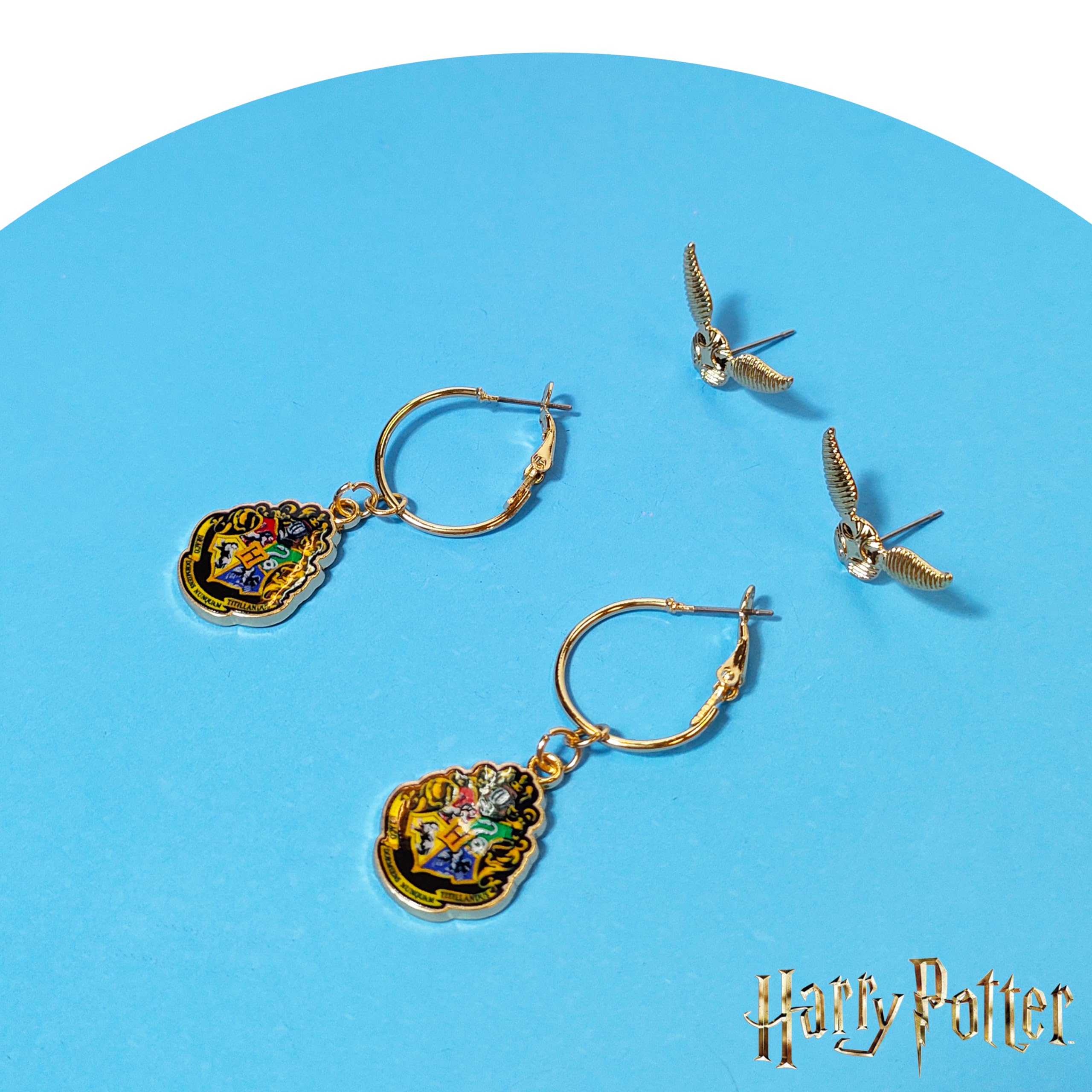 Harry Potter Earrings 2 Hypoallergenic Earrings for Girls 1 Stud Earrings 1 Fishhook Drop Earrings Sets with Charms One Size Fits All Harry Potter Jewelry for Women Harry Potter Accessories Ages 4+ - LuvHer Shop