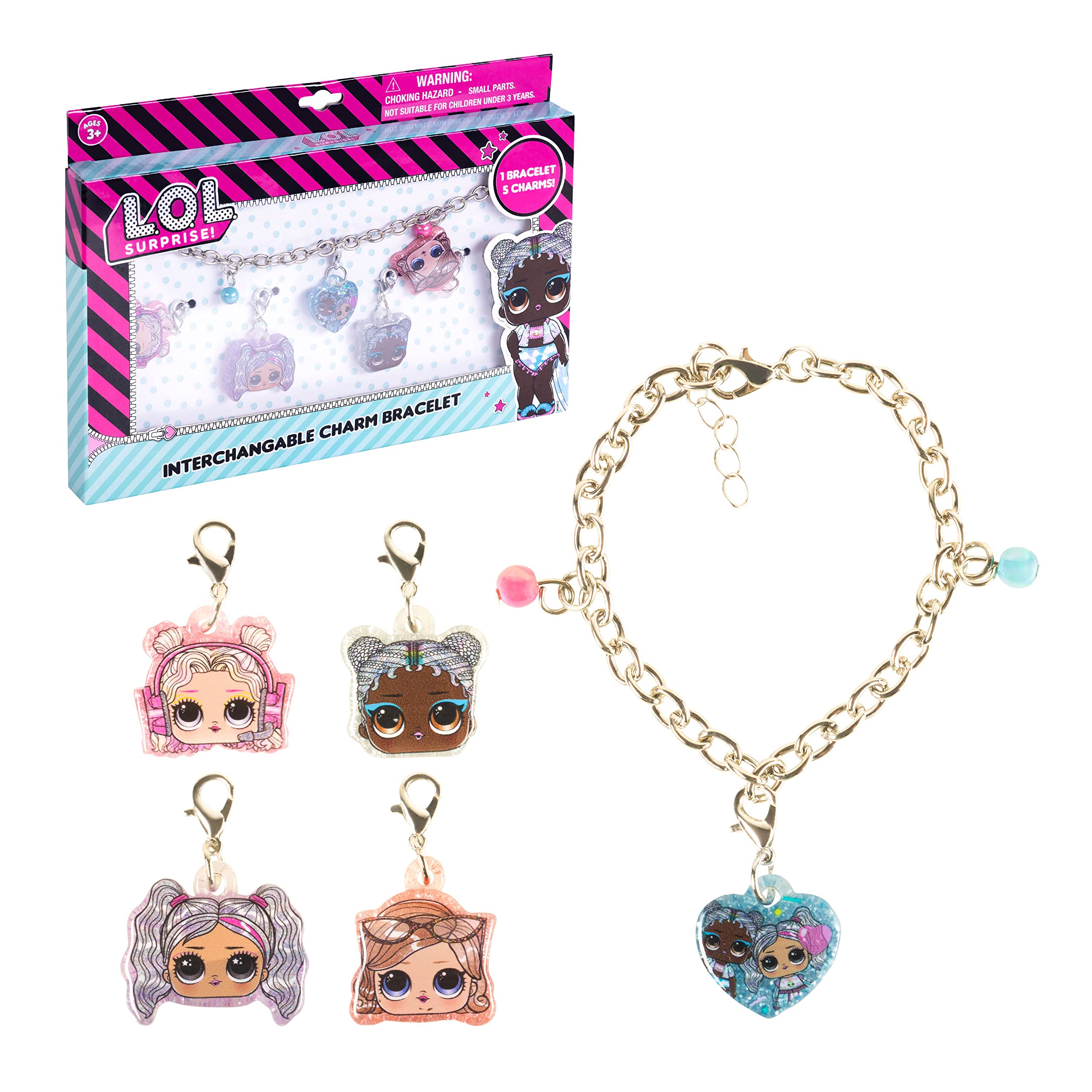 LUV HER Girls Add A Charm Toy Bracelet and Costume Jewelry Box Set with 1 charm bracelet & 5 interchangeable charms - Ages 3+ - LuvHer Shop