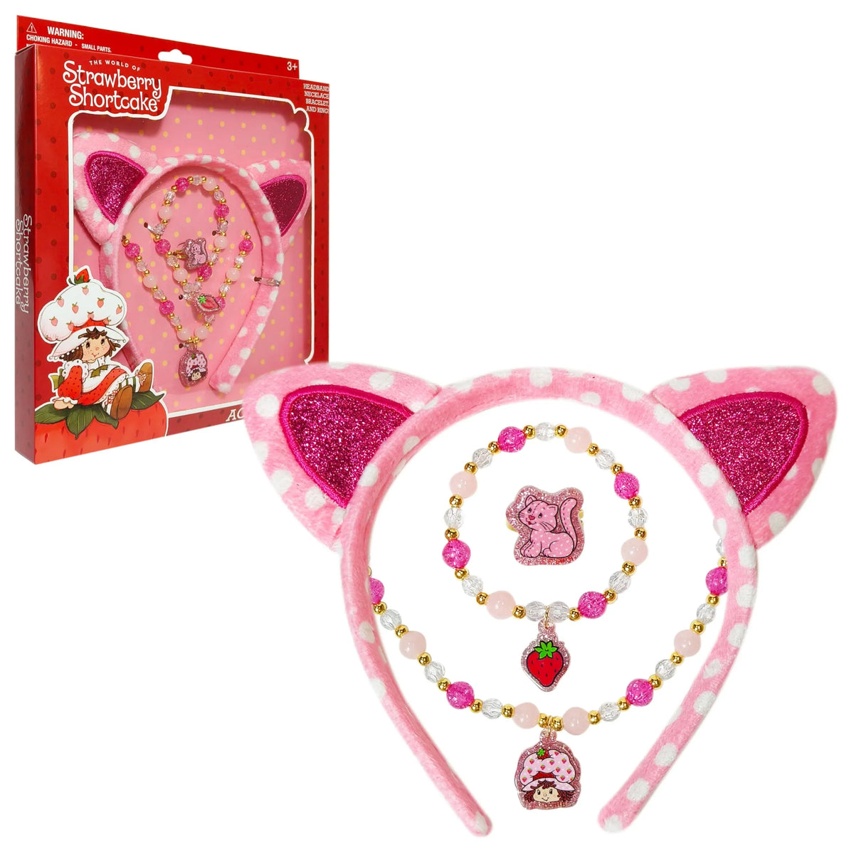 Strawberry Shortcake Headband & Jewelry Set
