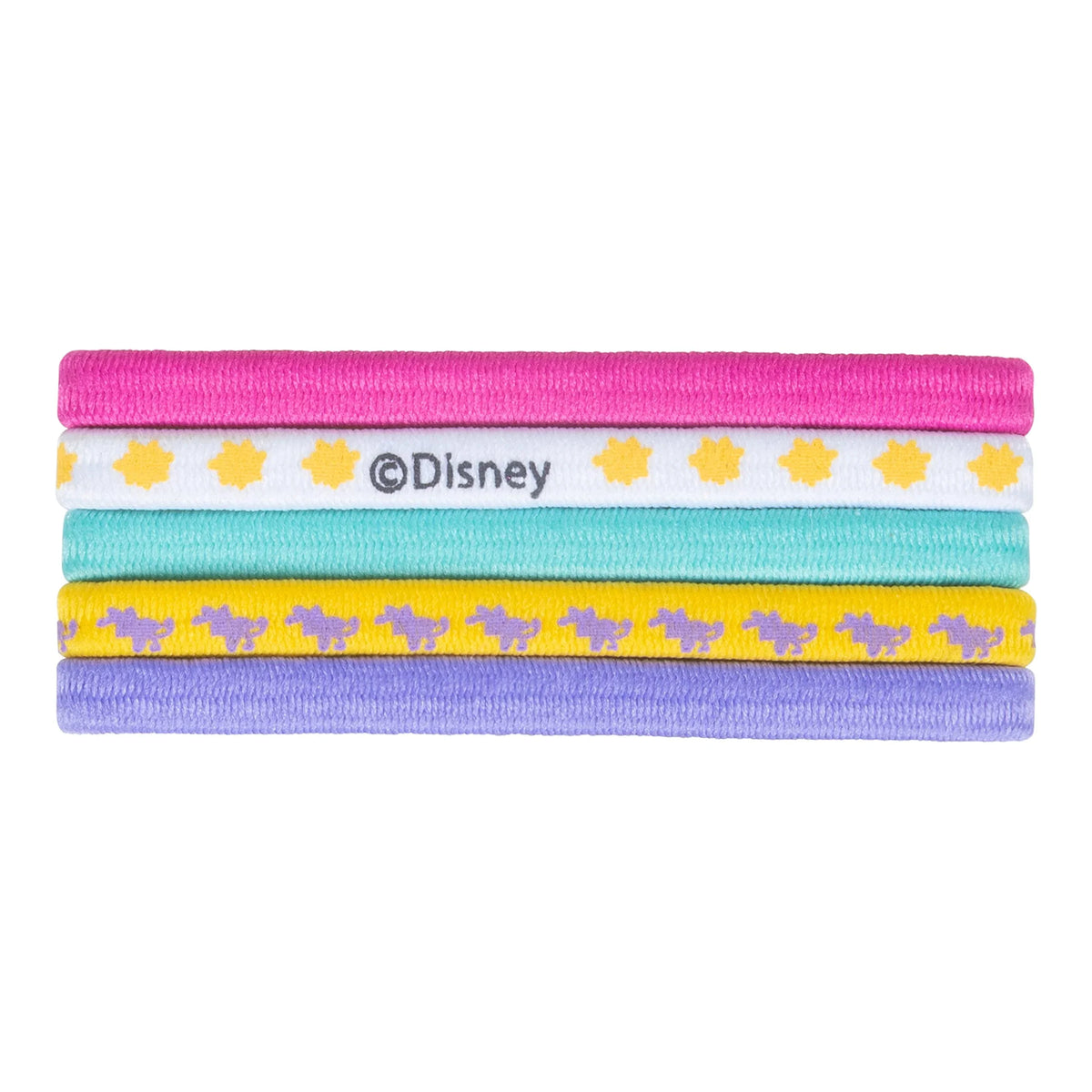 Disney girls' hair elastics set with colorful stars and unicorn prints, LuvHer Shop accessory