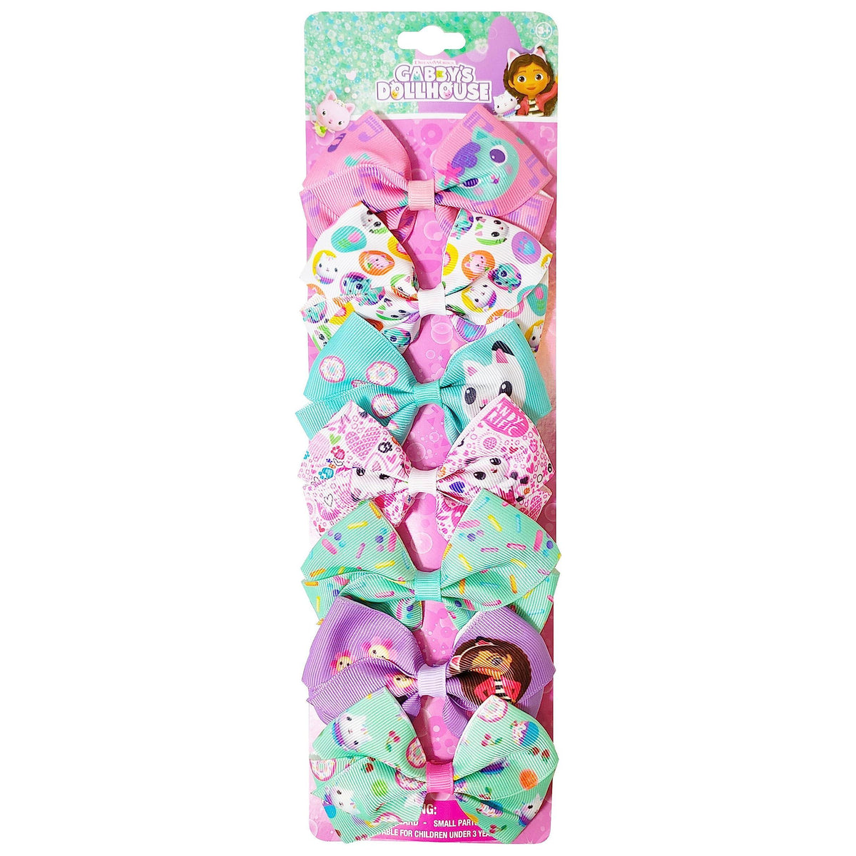 Gabby's Dollhouse hair bows set for girls, colorful licensed accessory pack from LuvHer Shop