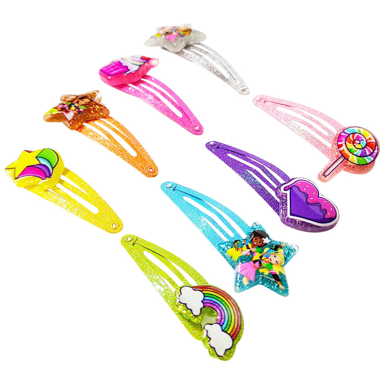 Kids Hair Clips for Girls X0MG POP Snap Clips 8 Pack Multi Color Ages 3+ - LuvHer Shop