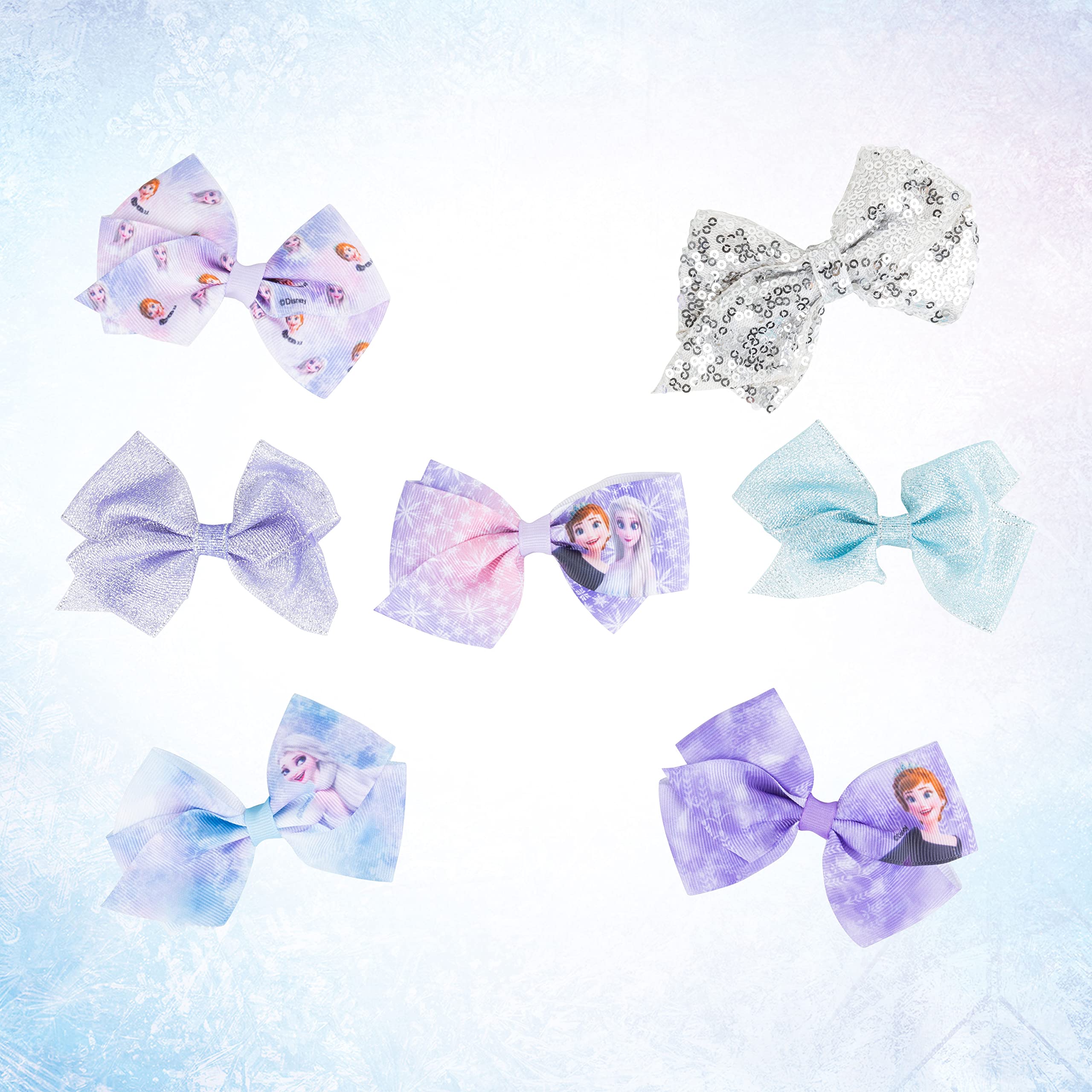 Frozen 2 Girls 7 Piece Princess Hair Bow Set - LuvHer Shop