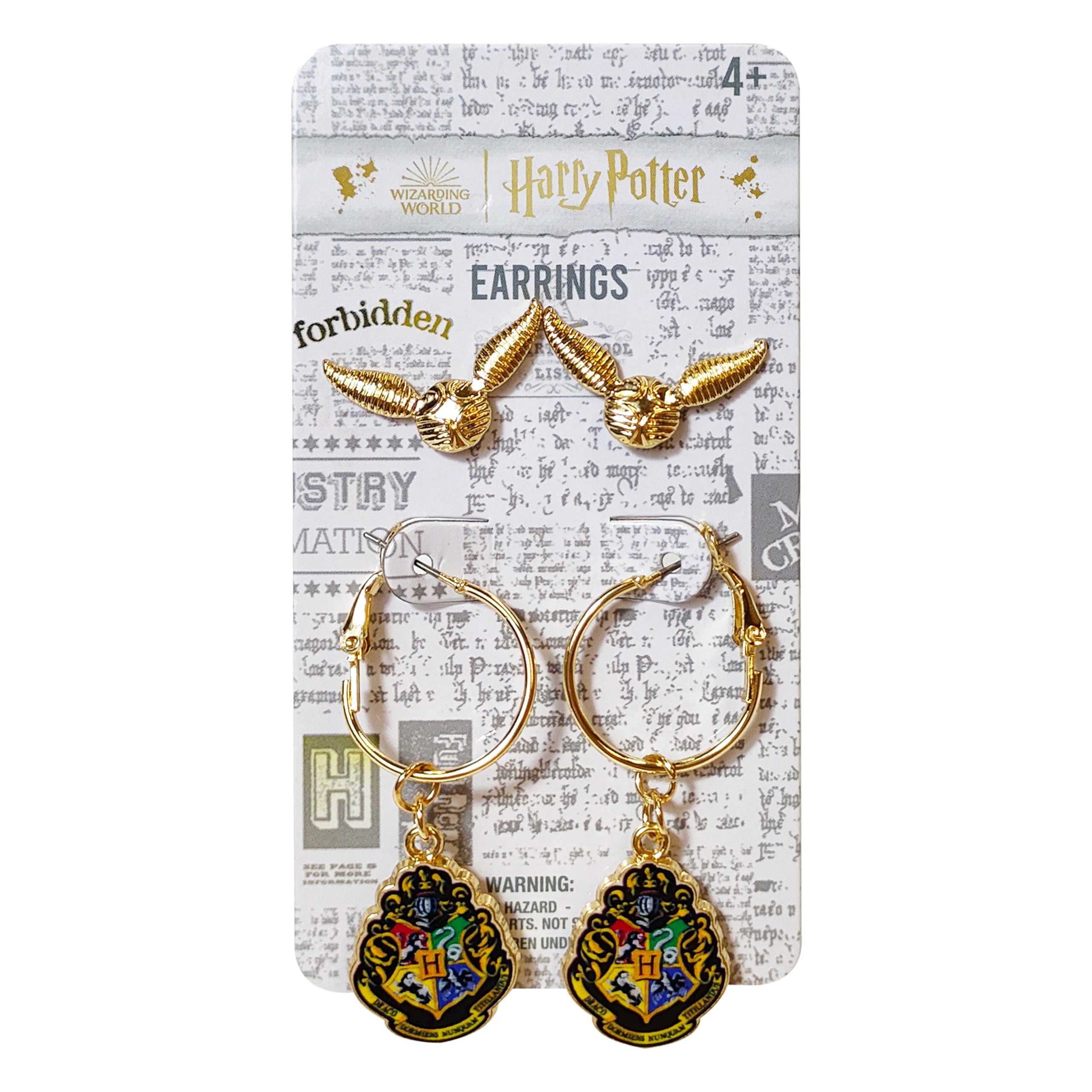 Harry Potter Earrings 2 Hypoallergenic Earrings for Girls 1 Stud Earrings 1 Fishhook Drop Earrings Sets with Charms One Size Fits All Harry Potter Jewelry for Women Harry Potter Accessories Ages 4+ - LuvHer Shop