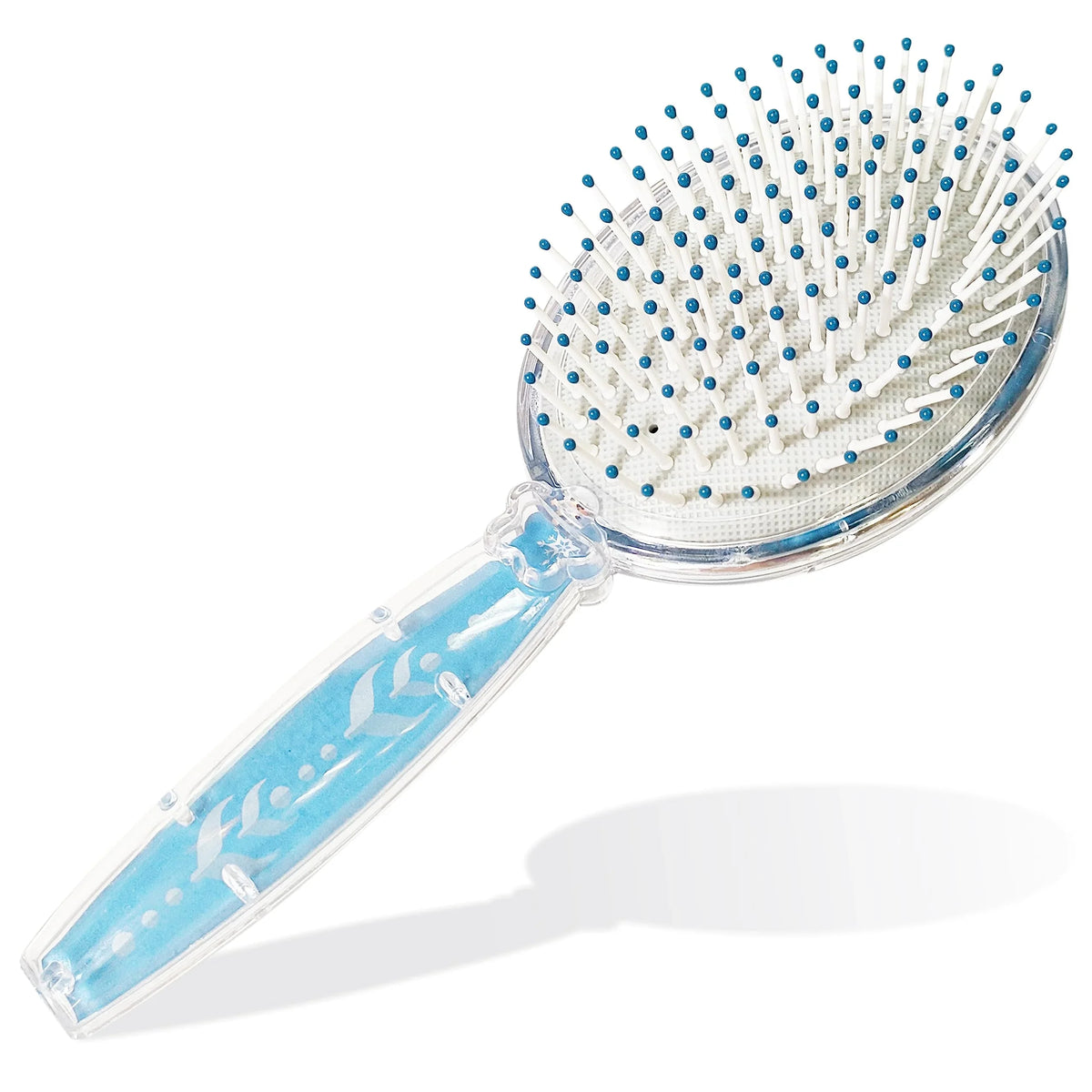 Disney Frozen Elsa hair brush with blue handle and white bristles, girls' accessory