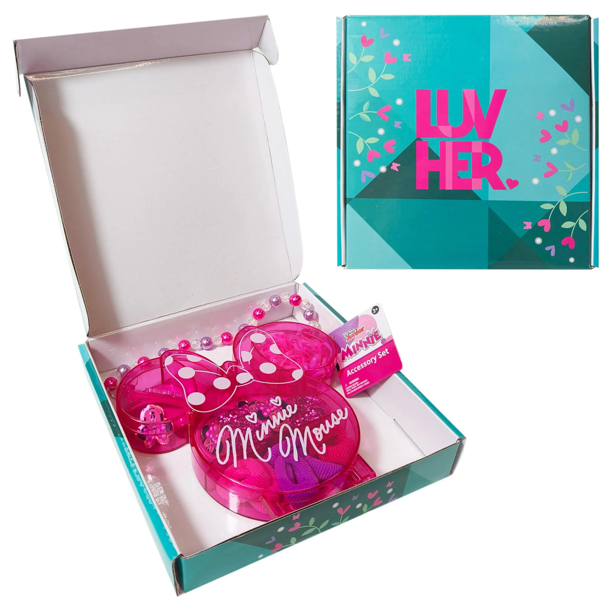 Mickie and Minnie Mouse Hair Accessory Case and Gift Set