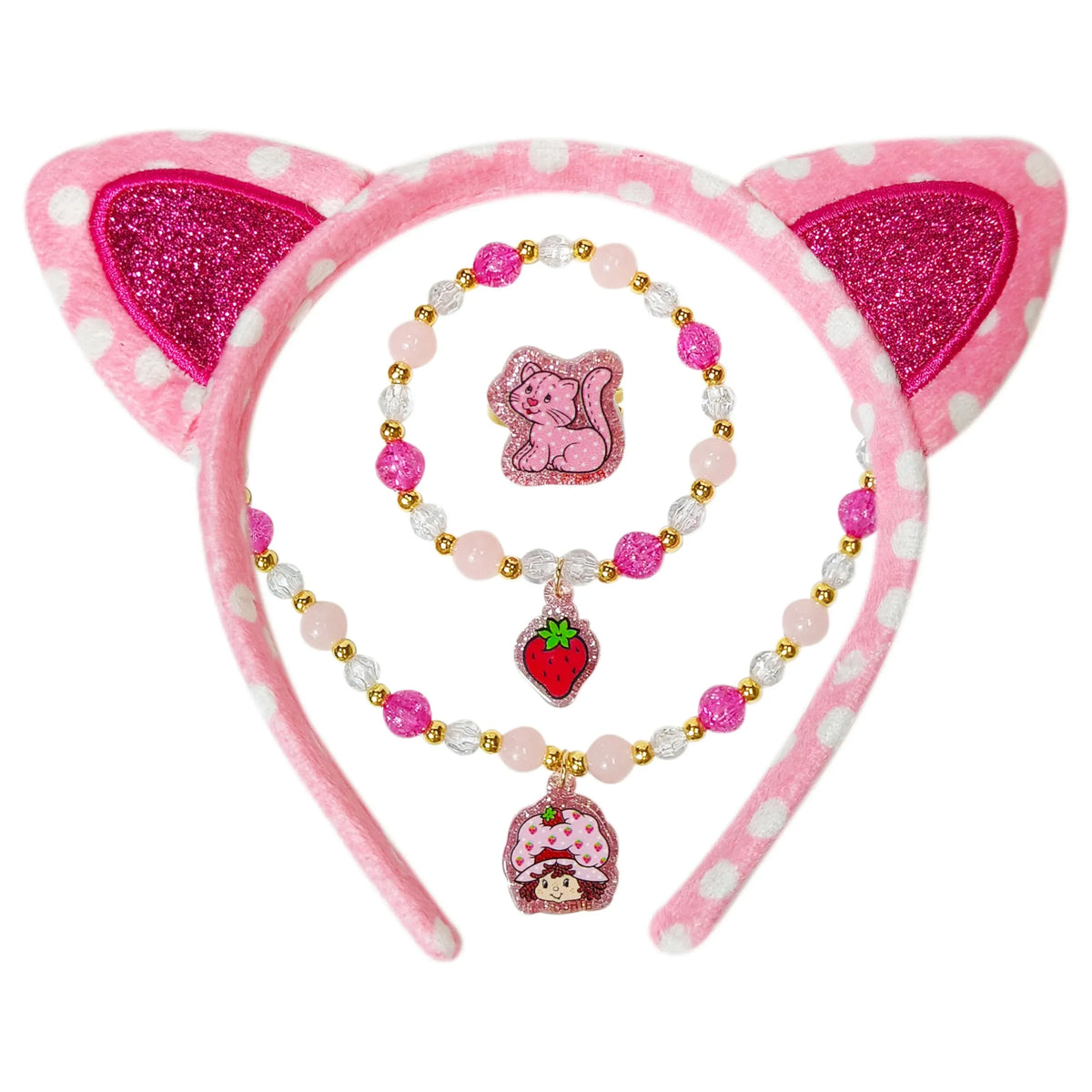 Strawberry Shortcake Headband & Jewelry Set