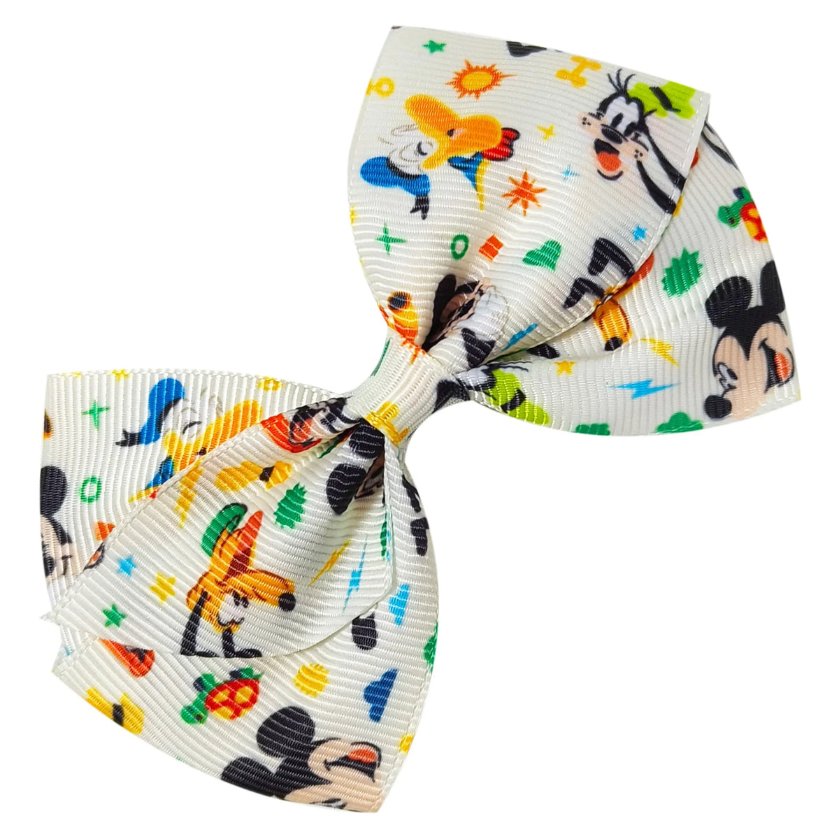 Disney Mickey Printed Girls' Hair Bows – 7-Pack 4-Inch Hair...