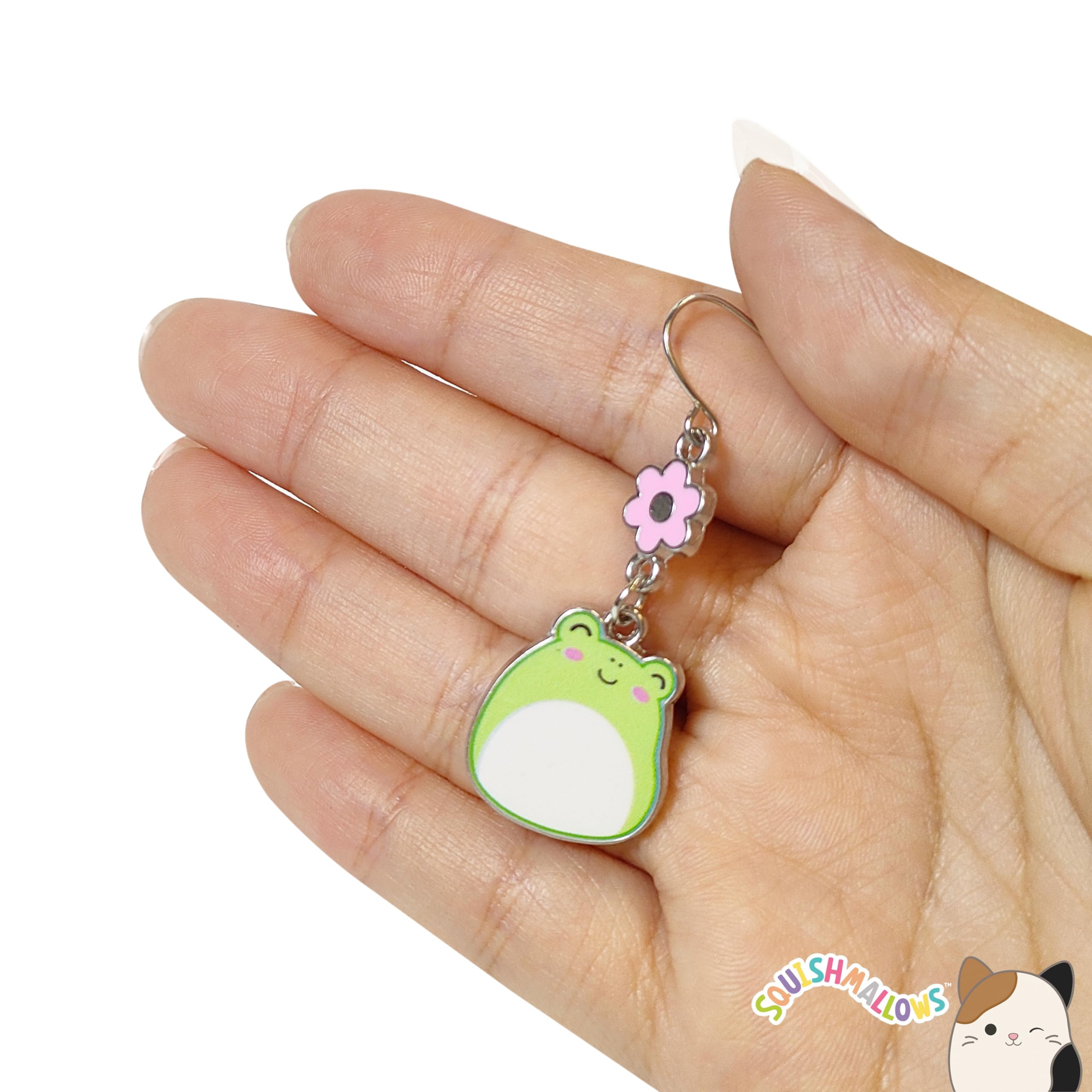 Squishmallow Hypoallergenic Earrings for Girls 2 Squish Stud Earrings 2 Squish Fishhook Drop Earring Sets with Charms One Size Fits All Squishmallow Jewelry Girls Earring Accessories for Girls Ages 4+ - LuvHer Shop