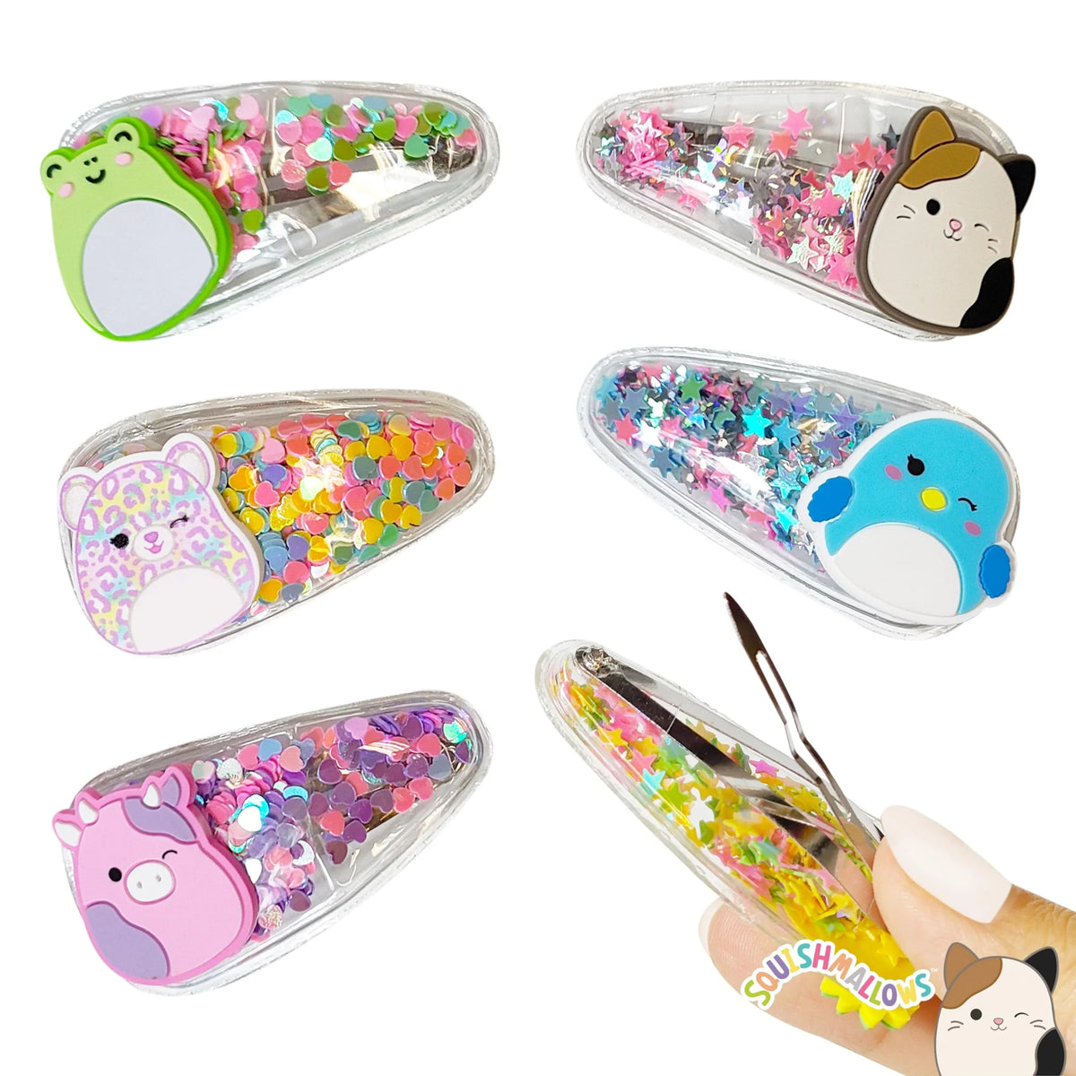 Squishmallows Hair Accessories For Girls, 6 pc.