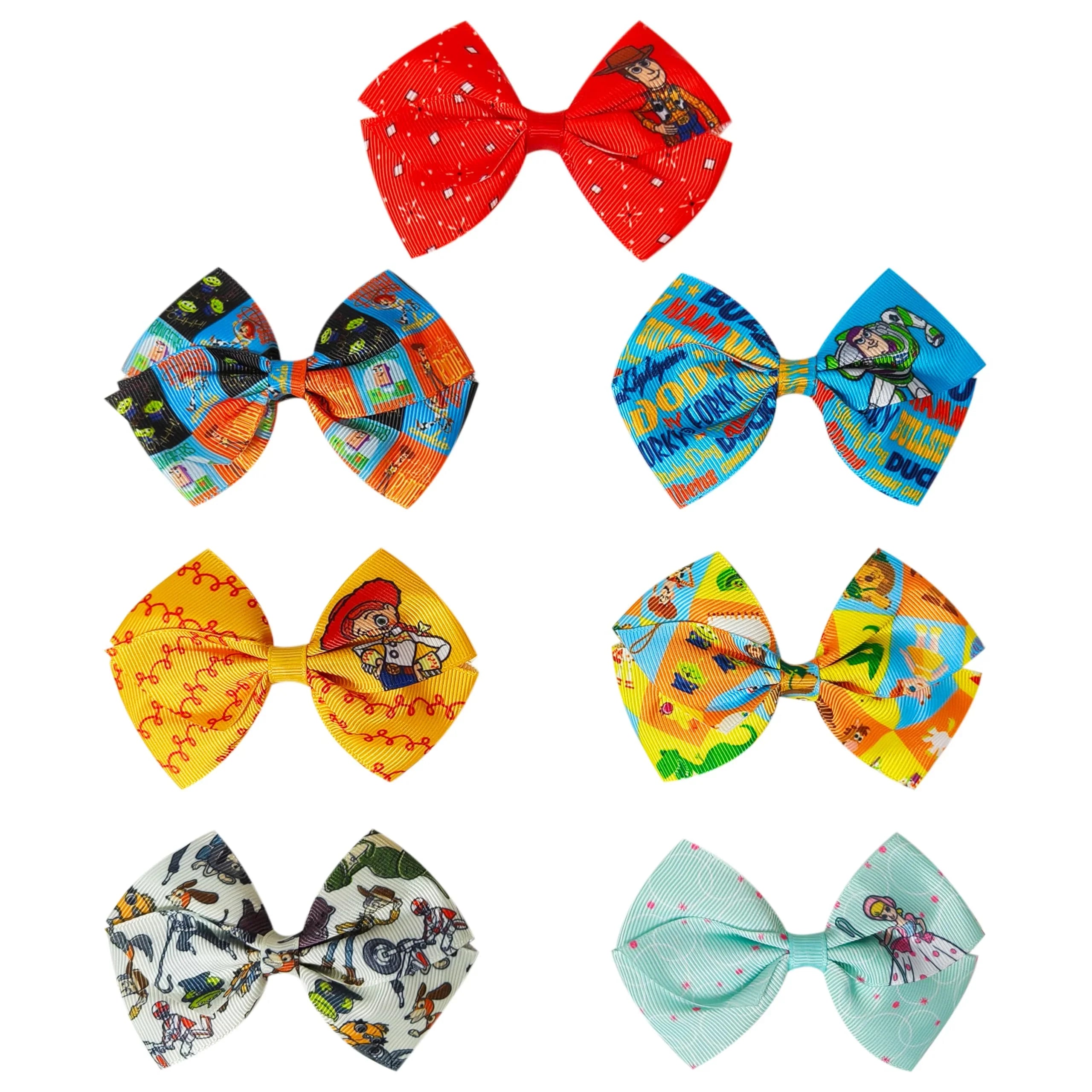 Toy Story Printed Girls' Hair Bows – 7-Pack 4-Inch Hair Clips...