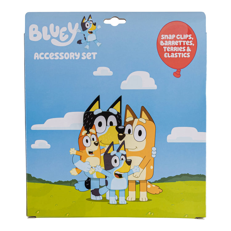 Luv Her Bluey Girls 20 Piece Accessory Set with 3 Barrettes, 4 Snap Hair Clips, 5 Elastics and 8 Terry Ponies- Ages 3+ - LuvHer Shop