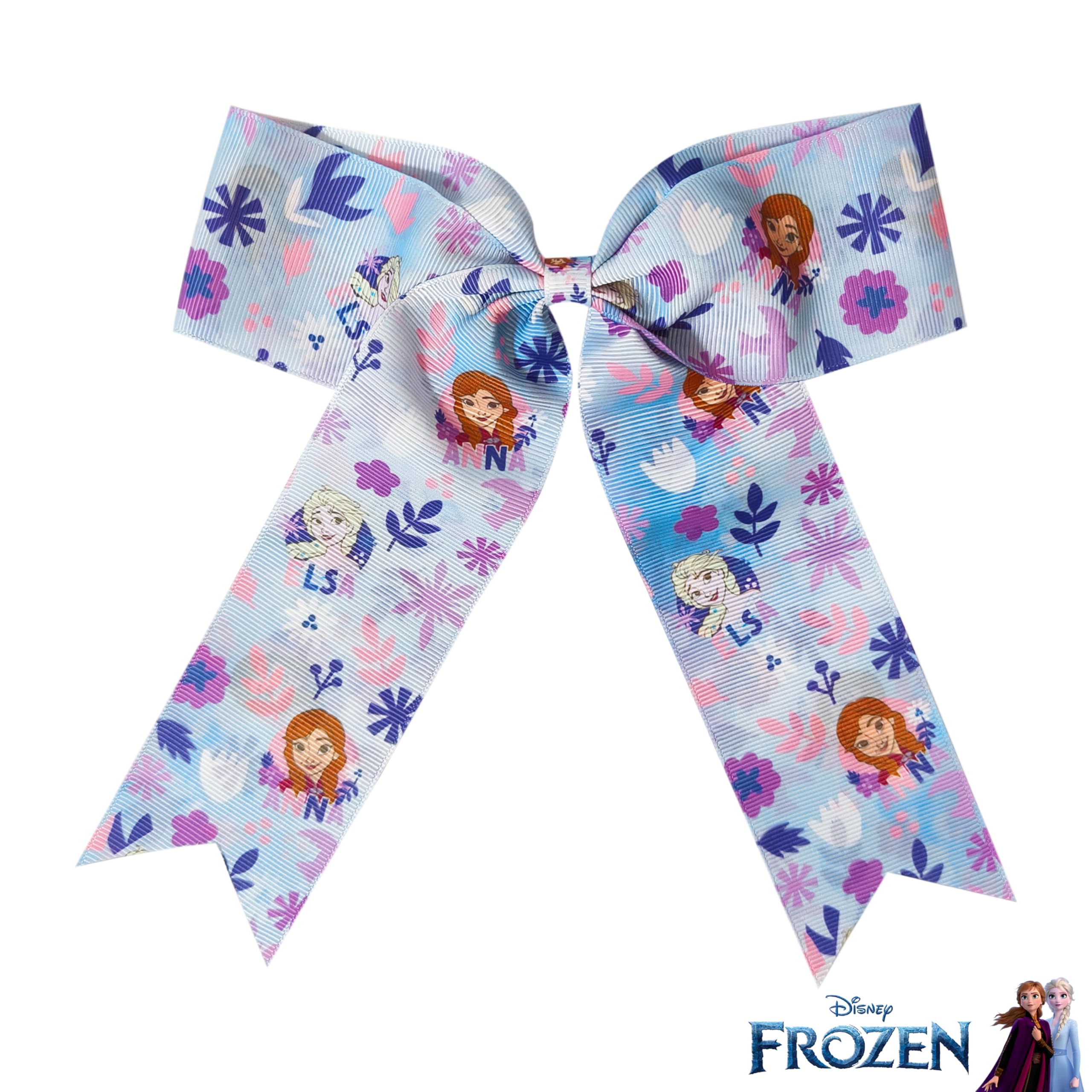 LUV HER Cute Disney Frozen Hair Bows For Girls - One Large Printed Hair Bow Featuring your Favorite Frozen Characters - Alligator Clip - Birthday Gift for Girls Ages 3+ - LuvHer Shop