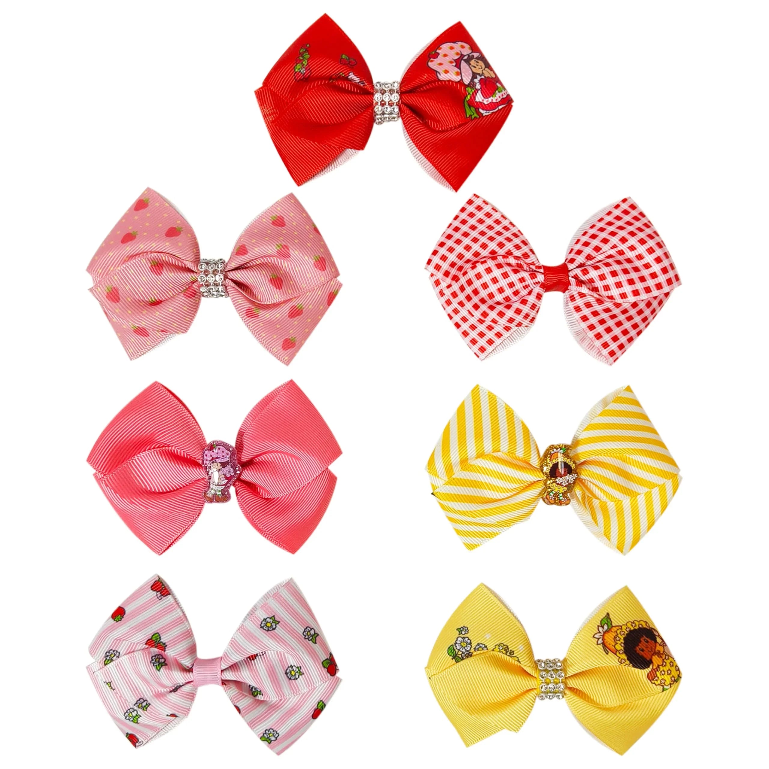 Strawberry Shortcakes Hair Bow Set - 7 Pack