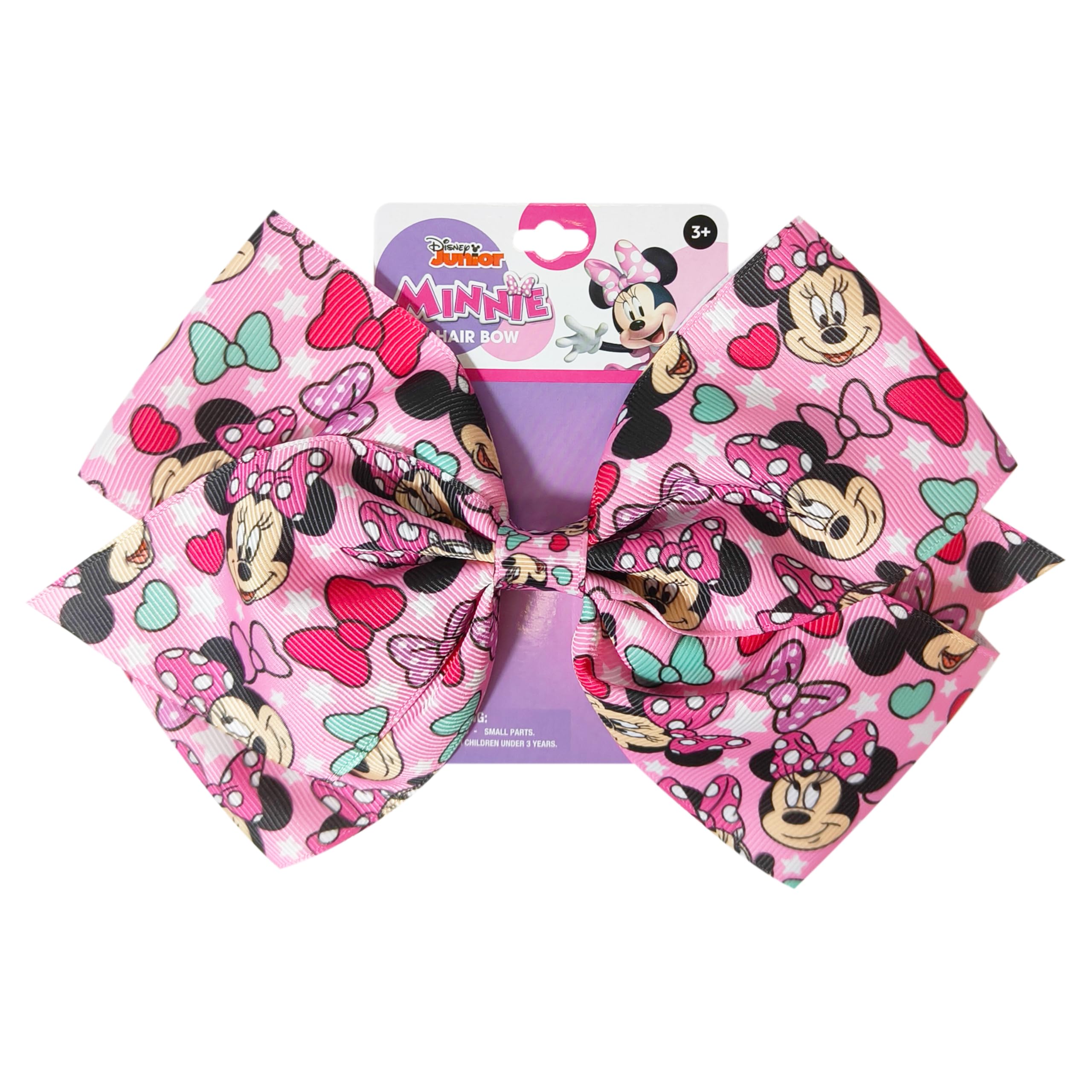 LUV HER Cute Disney Junior Minnie Single Hair Bow For Girls - One Large Printed Hair Bow Featuring your Favorite Character Minnie - Alligator Clip - Birthday Gift for Girls Ages 3+ - LuvHer Shop