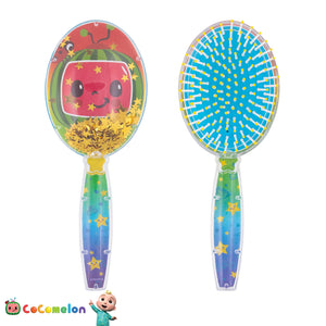 CoComelon Hair Brush with Magical Sparkling Stars Confetti Hair Brush, Green - Kids Hair Brush Ages 3+ - LuvHer Shop