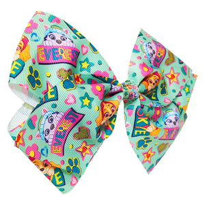 LUV HER Cute Paw Patrol Single Hair Bow For Girls - One Large Printed Hair Bow Featuring your Favorite Paw Patrol Characters - Alligator Clip - Birthday Gift for Girls Ages 3+ - LuvHer Shop