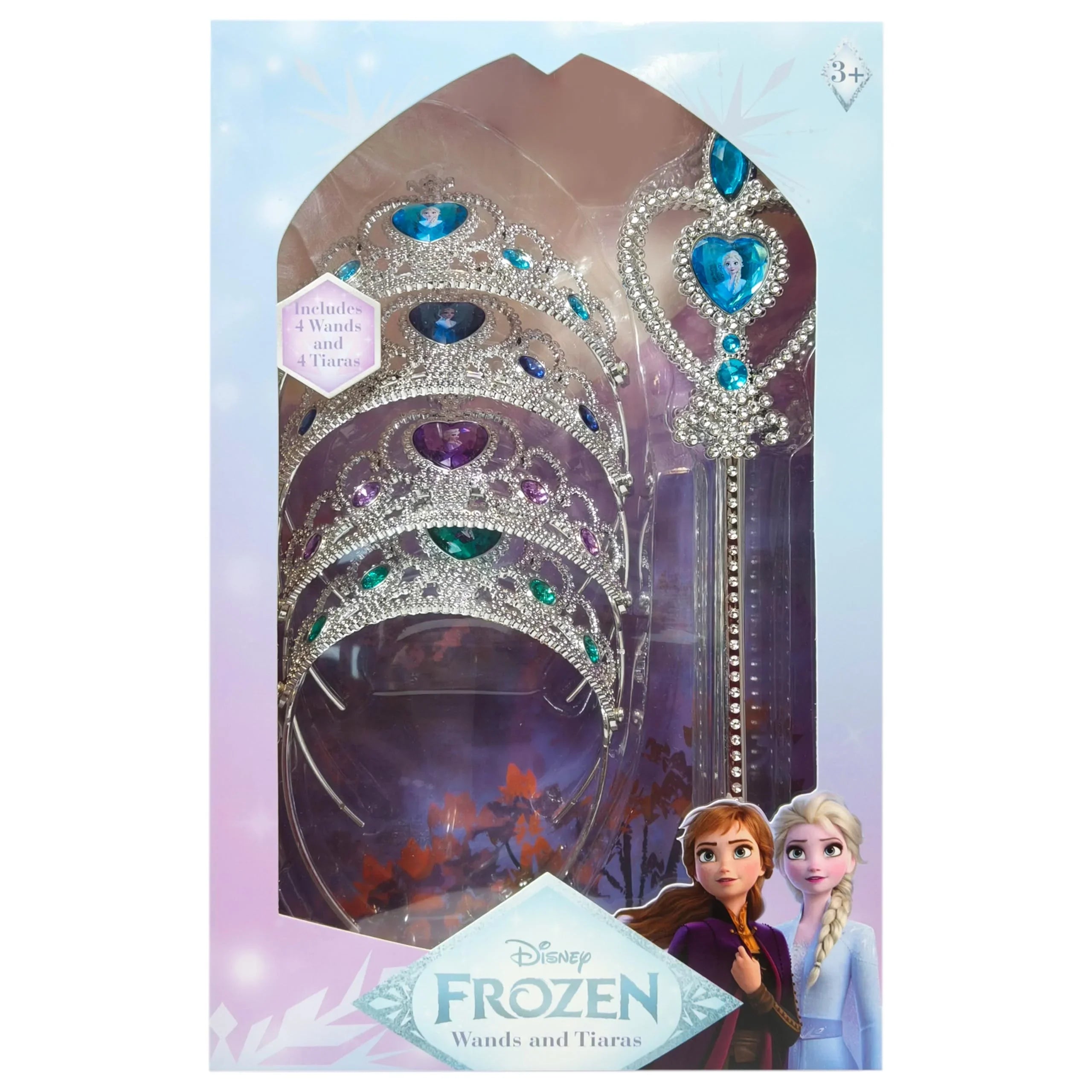 Frozen-Themed Princess Crown & Wand Set - 8 Pack Includes 4...