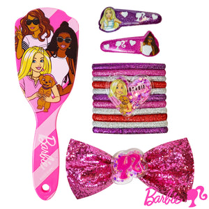 Barbie Accessories - Hair Gift Box With Mini Brush, Bow, PVC Snaps, and Lurex Elastics (Ages 3+) - LuvHer Shop