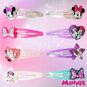 Disney Minnie Kids Hair Clips for Girls Snap Clips 8 Pack Multi Color Ages 3+ - LuvHer Shop