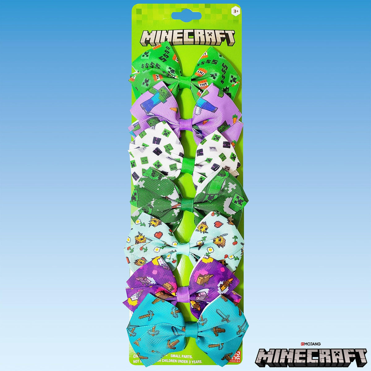 MINECRAFT Kids Hair Bows - Hair Accessories Gift Set