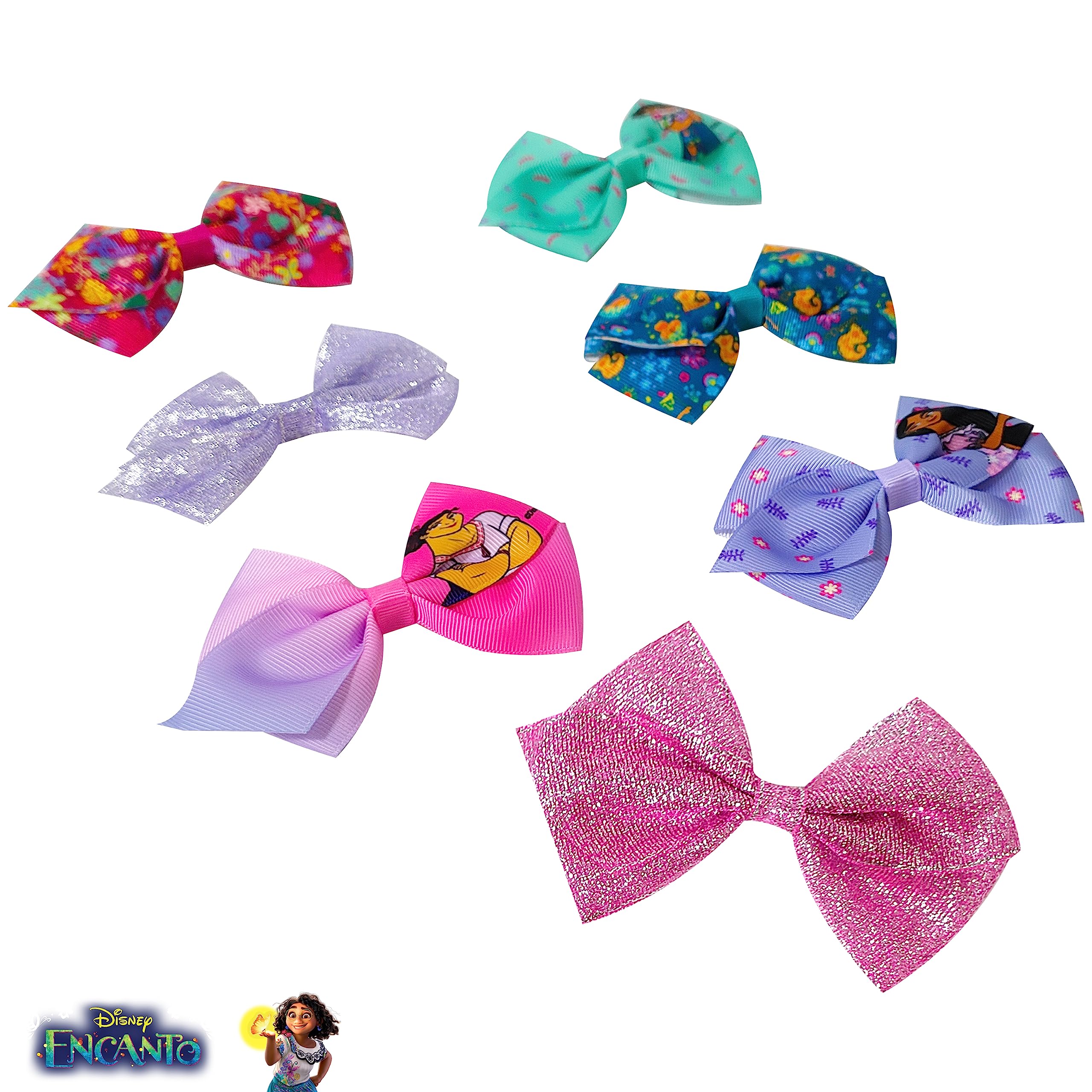 Disney Encanto Hair Bow Clips Bundle - 4 Inch Alligator Clips with Different Images, Ages 3+ - LuvHer Shop