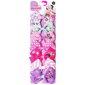 Disney Minnie Mouse Hair Accessories Gift Set - 7 Pcs 4 Inch Bows - Alligator Clips - Ages 3+ - LuvHer Shop