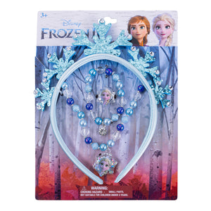 LUV HER Frozen Princess Dress Up Accessory Set - 3 Pcs Jewelry Set - Blue Princess Elsa Tiara, Bracelet - Elsa Necklace - Birthday, Holiday Gifts For Girls - Toys Dress Up Kit - Ages 3+ - LuvHer Shop