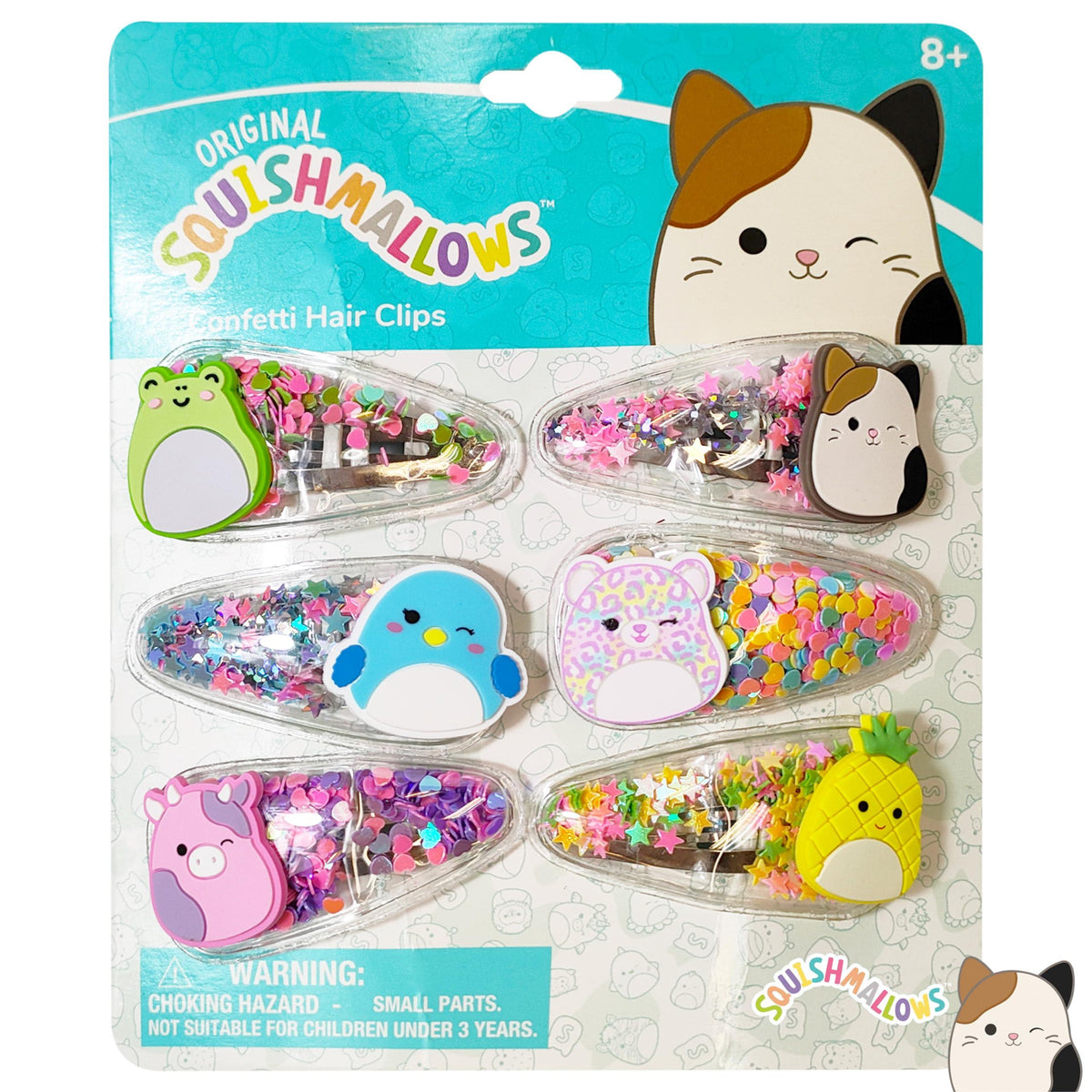 Squishmallows Hair Accessories For Girls, 6 pc.