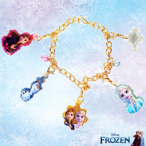 LUV HER Frozen 2 Girls Add-A-Charm Bracelet Box Set with 1 Bracelet and 5 Charms - Ages 3+ - LuvHer Shop