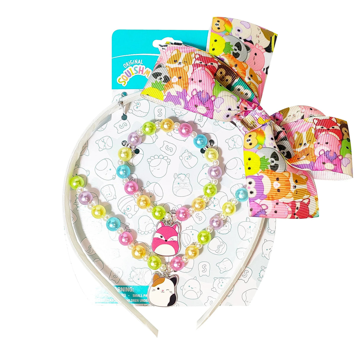 Squishmallow Cute Hair Accessory and Jewelry Set