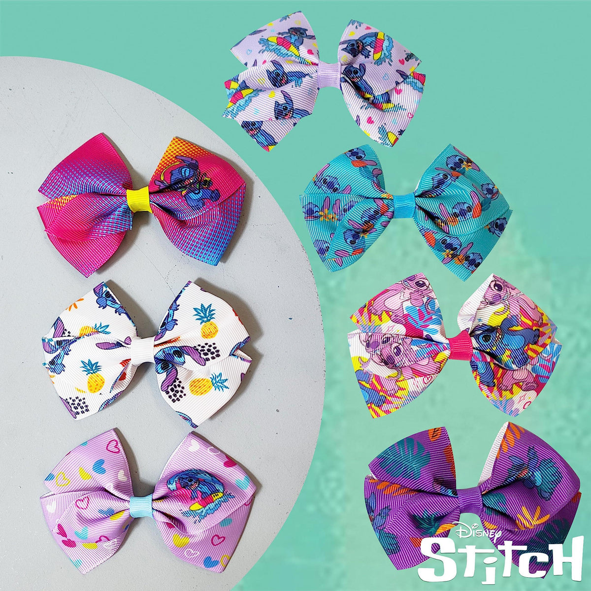 Disney Stitch Hair Bows - Hair Accessories Gift Set
