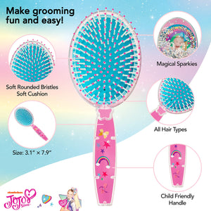 Jojo Siwa Girls Confetti Hair Brush, Pink, Ages 3+ - LuvHer Shop