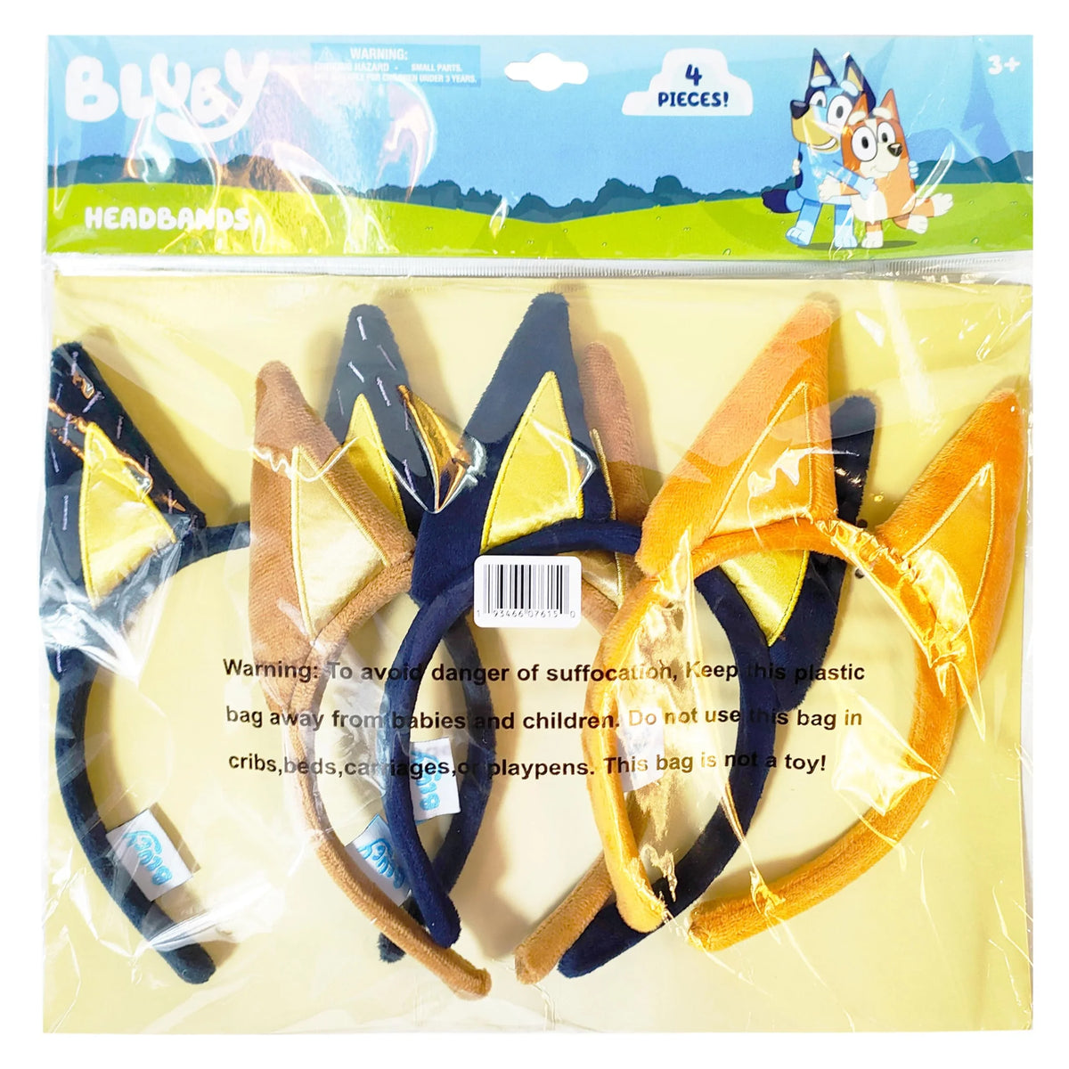 Bluey Birthday Party Supplies - 4 Character Headbands