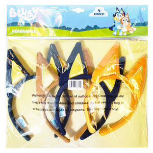 LUV HER Bluey Party Supplies - 4pc Animal Costume Ears Headband, Plush Soft Ears, Elastic Family Headbands for Halloween, Birthday, Play Day - LuvHer Shop