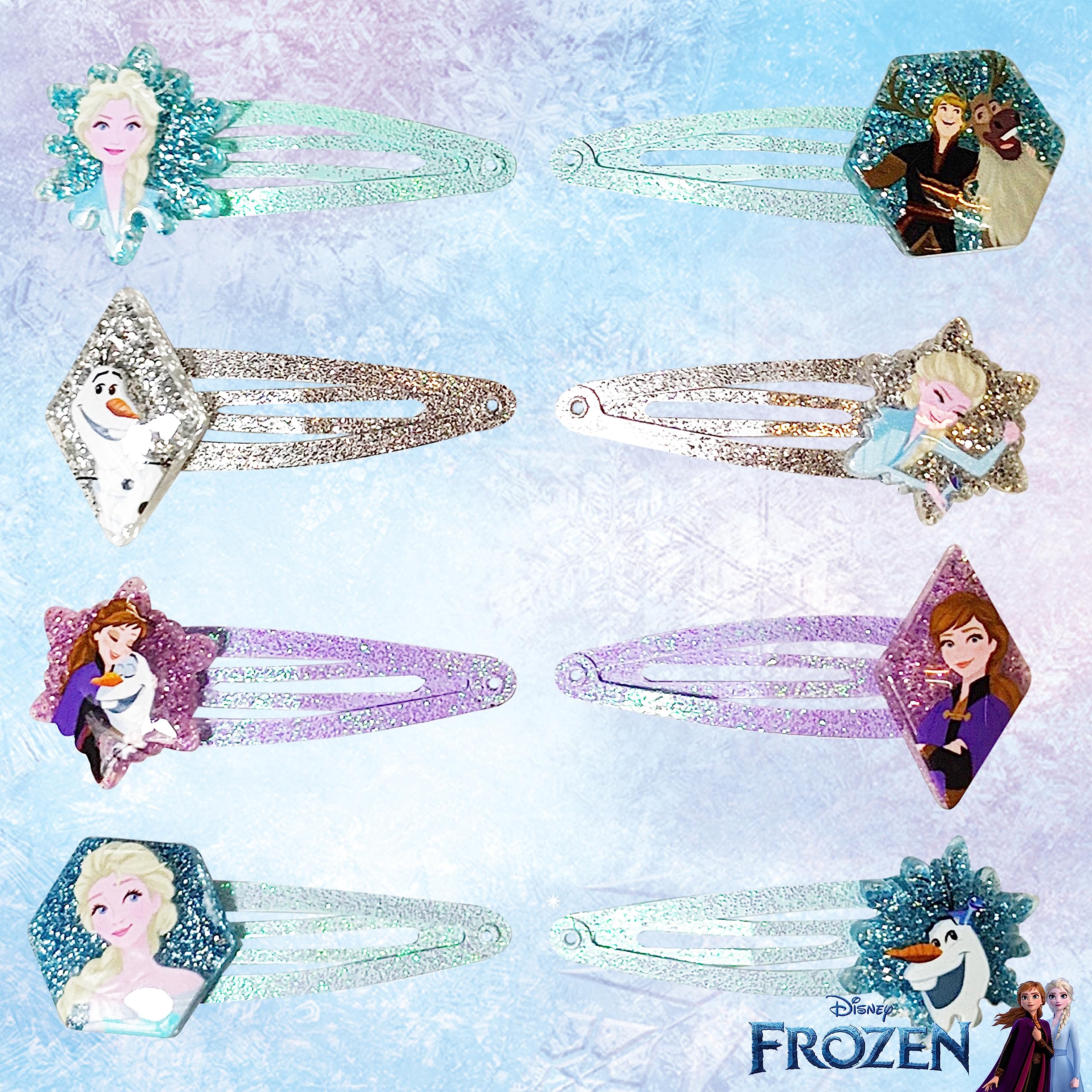 Disney Frozen Kids Hair Clips for Girls Snap Clips 8 Pack Multi Color Ages 3+ - LuvHer Shop