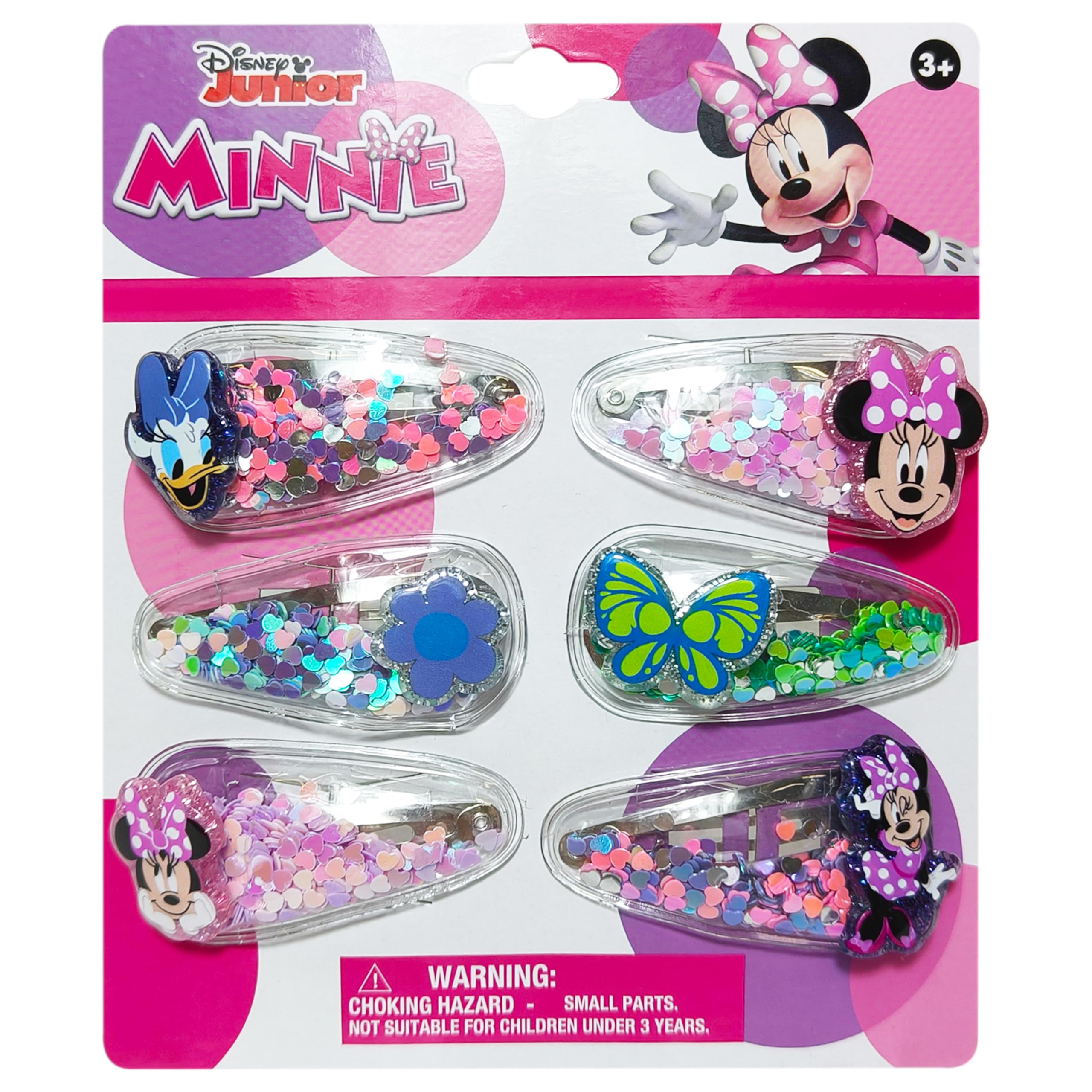 LUV HER Licensed Hair Accessories For Girls, 6pc Cute Hair Clips with Favorite Disney Character Charms, Magical Confetti Hair Clips, Ages 3+ - LuvHer Shop