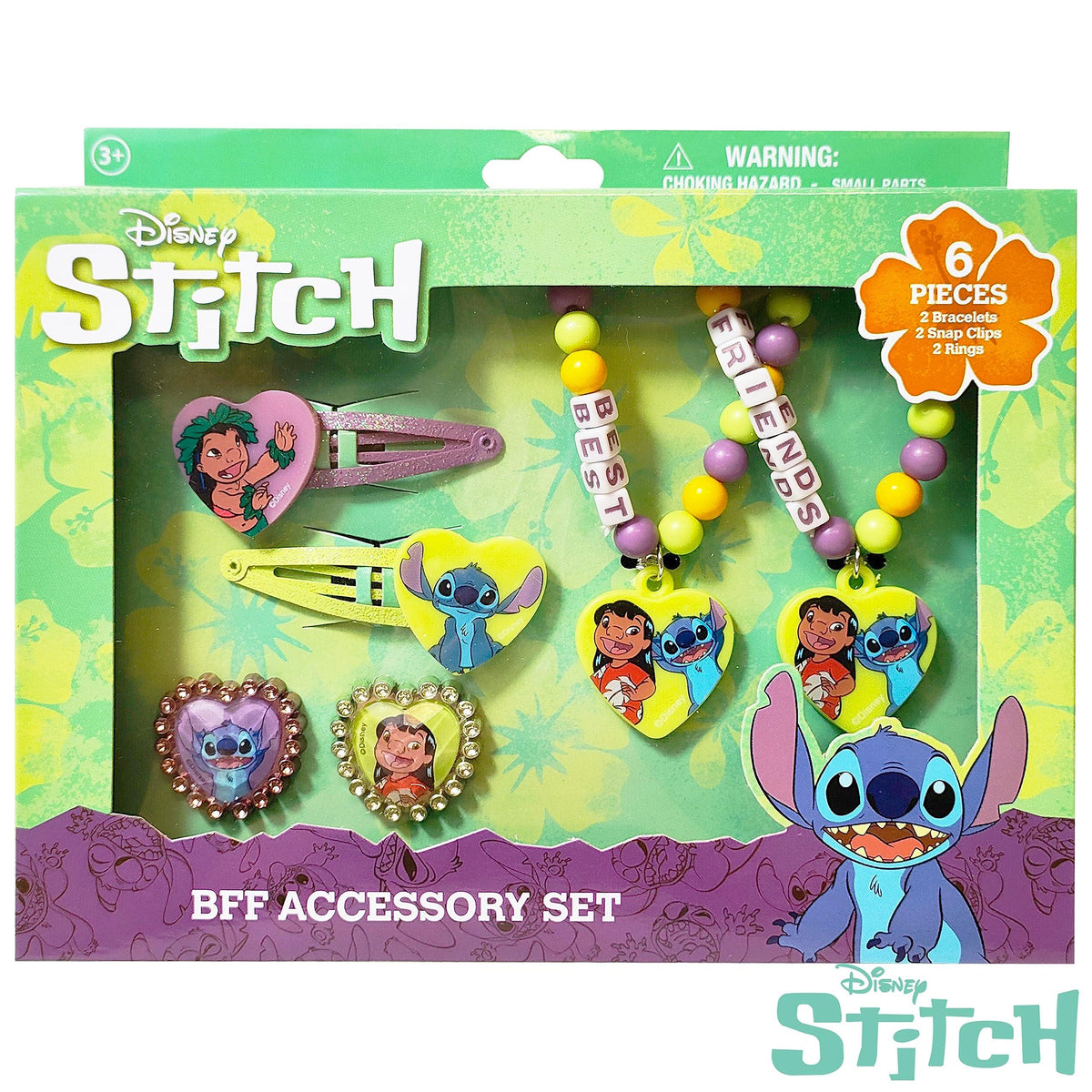 Disney Stitch Girls BFF 6 Piece Toy Jewelry Box Set