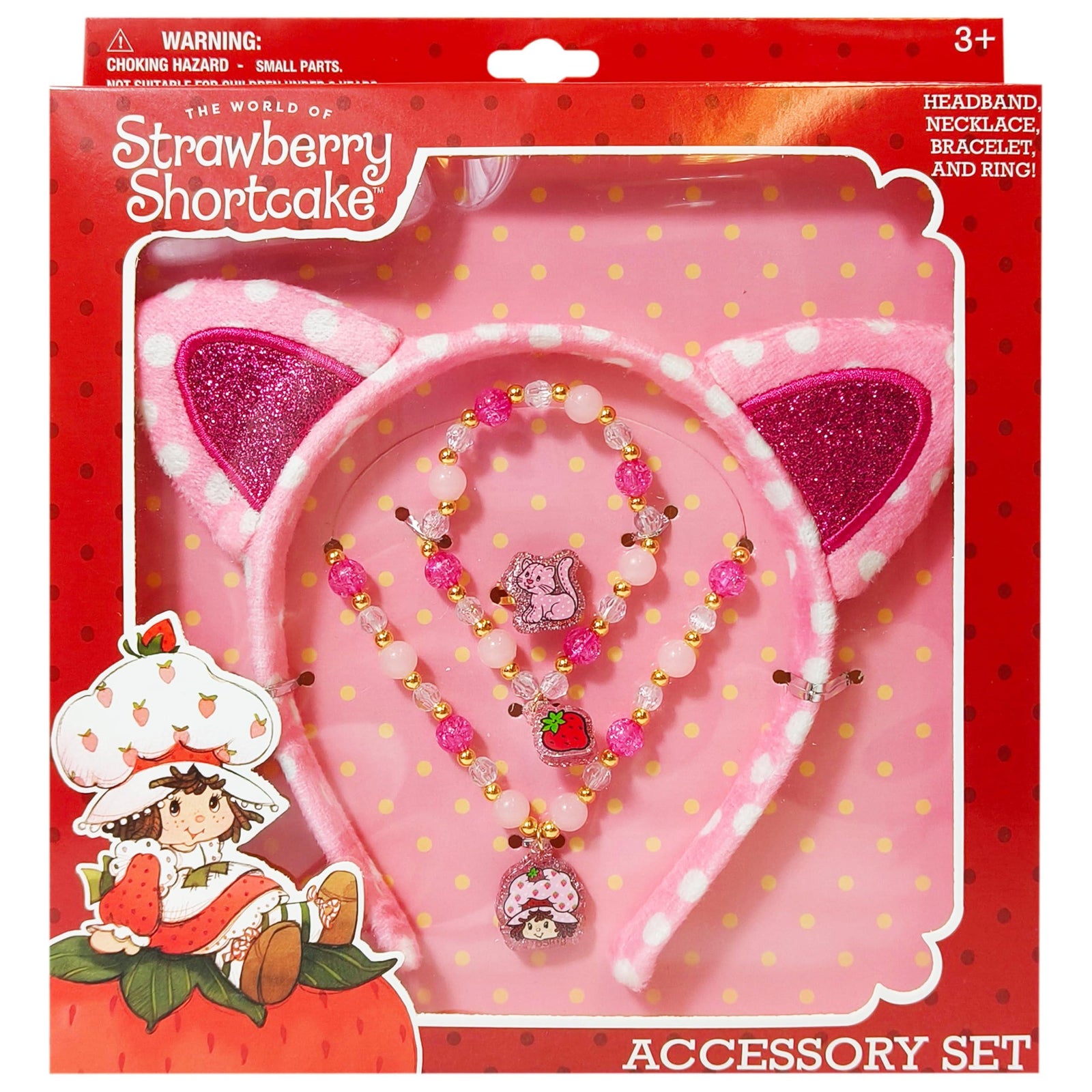 Strawberry Shortcake Headband & Jewelry Set