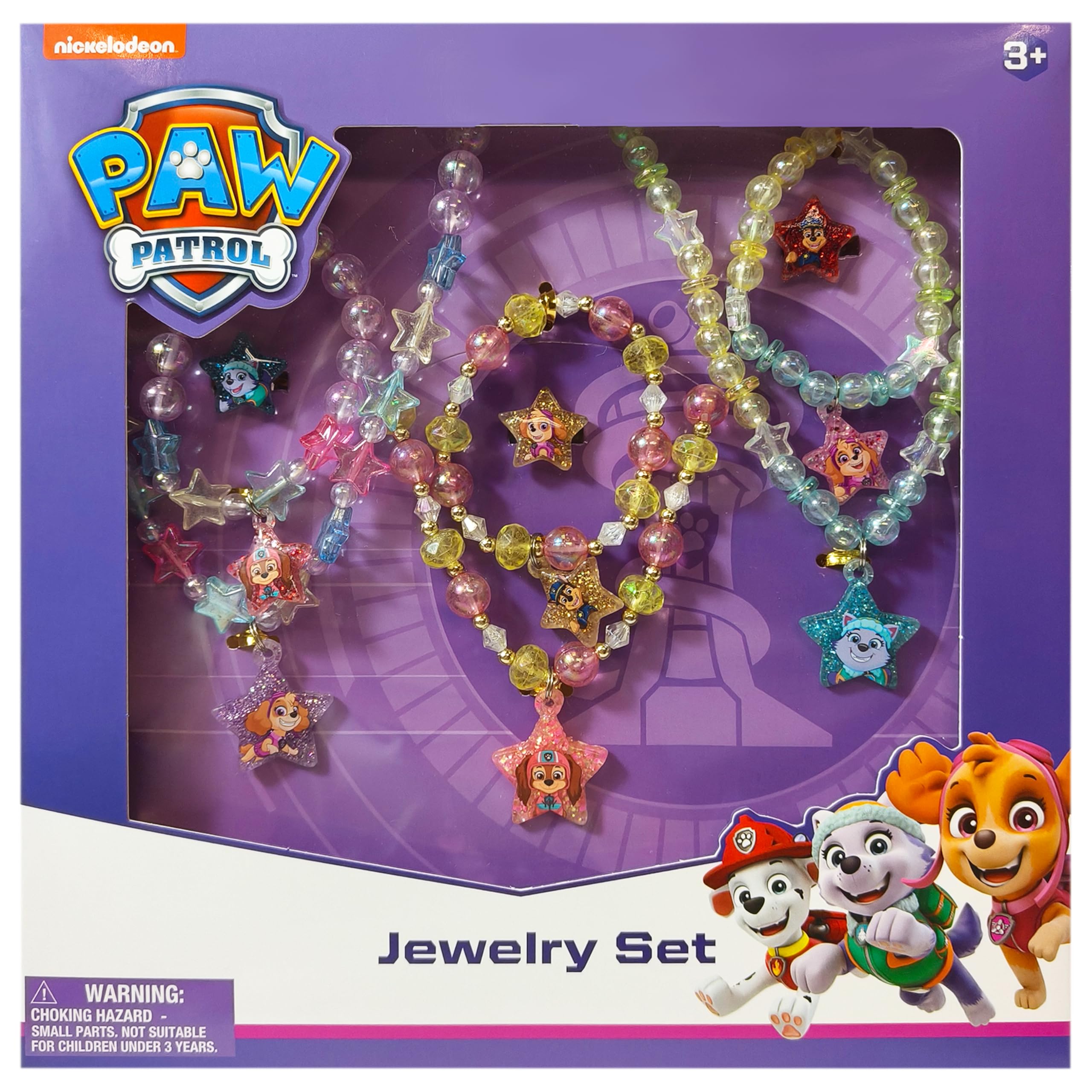 LUV HER Paw Patrol Girl's Jewelry Set - Dress up 9 Piece Toy Jewelry Box Set with Bead Necklace, Bracelet and Ring - Play Accessories - Ages 3+ - LuvHer Shop