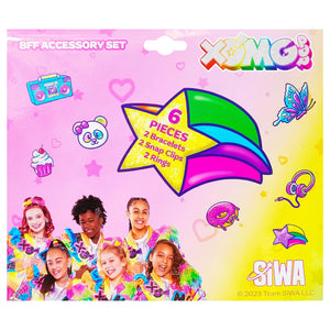 LUV HER XOMG POP Girls BFF 6 Piece Toy Jewelry Box Set with 2 Rings, 2 Bead Bracelets and Snap Hair Clips Ages 3+ - LuvHer Shop