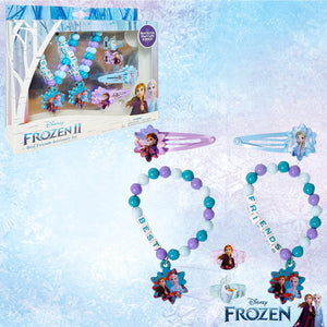 LUV HER Frozen 2 Girls BFF 6 Piece Toy Jewelry Box Set with 2 Rings, 2 Bead Bracelets and Snap Hair Clips - LuvHer Shop