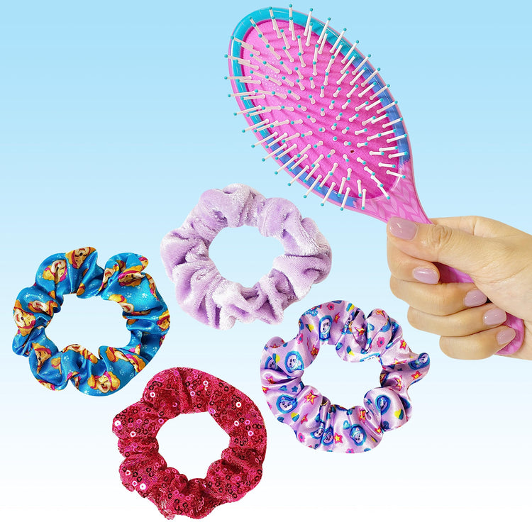 Luv Her Paw Patrol Hair Accessories Set - 9 inch Detangling Brush, 4 Scrunchies & Hair Ties for Girls - LuvHer Shop