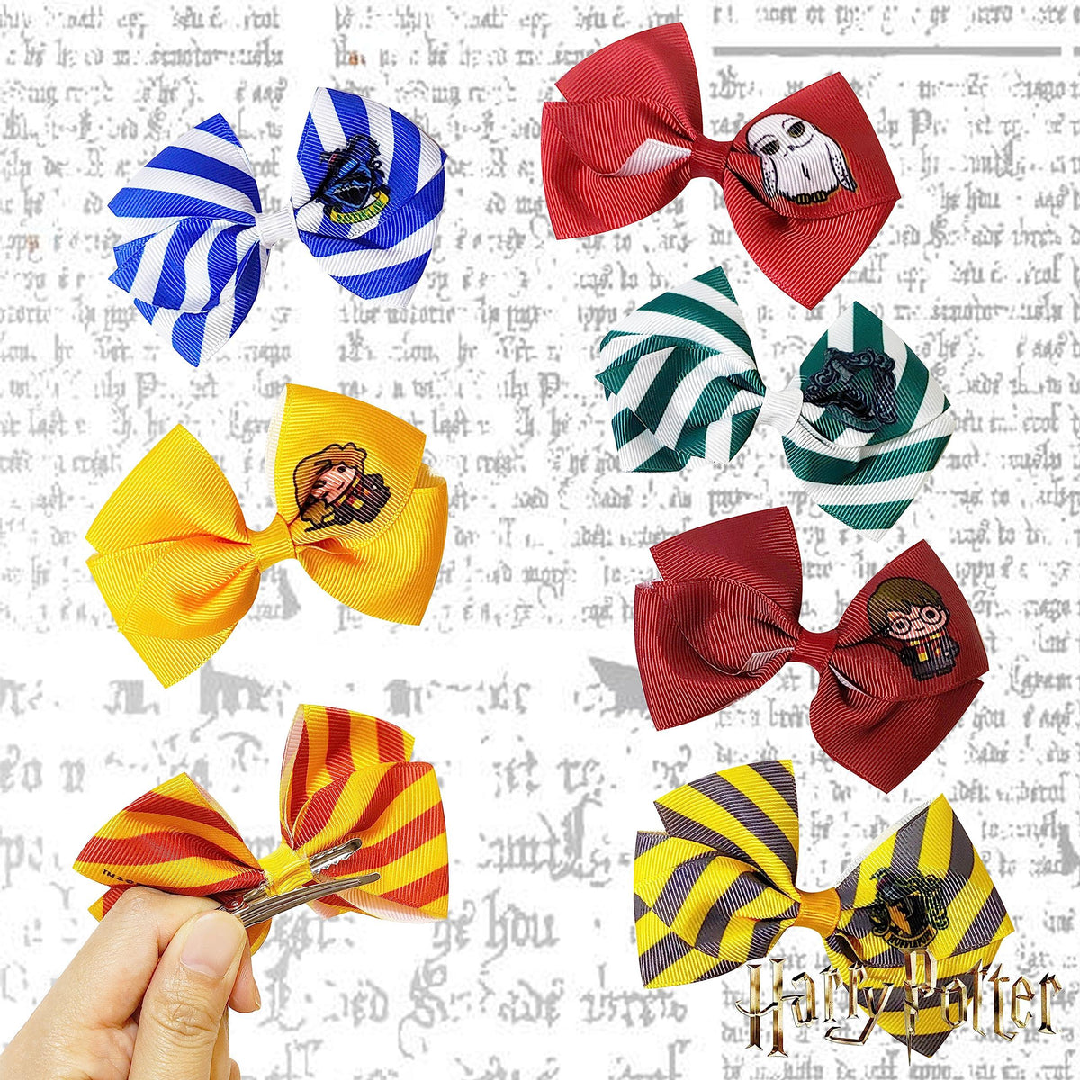 Harry Potter Hair Bows - Hair Accessories Gift Set