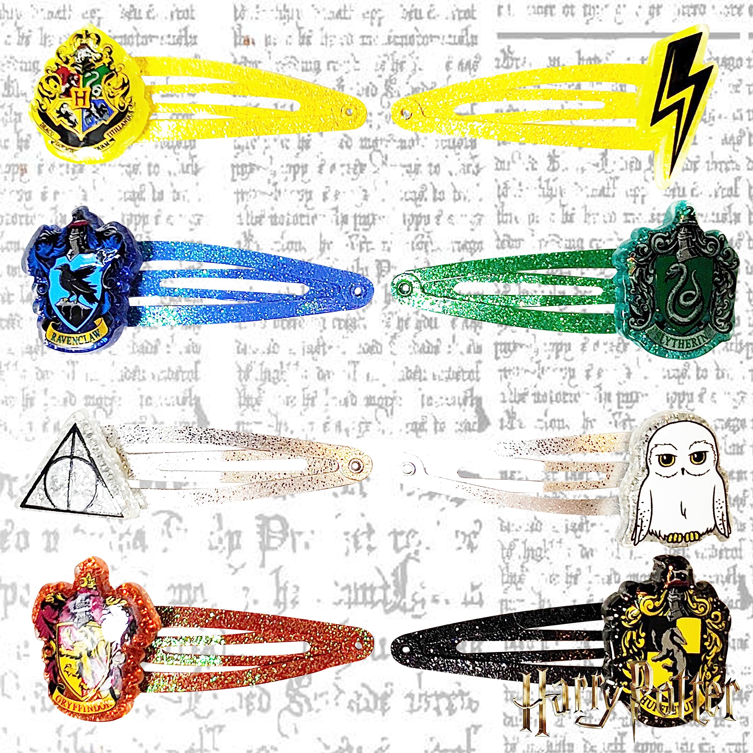 Harry Potter Kids Hair Clips for Girls Snap Clips 8 Pack Multi Color Ages 3+ - LuvHer Shop