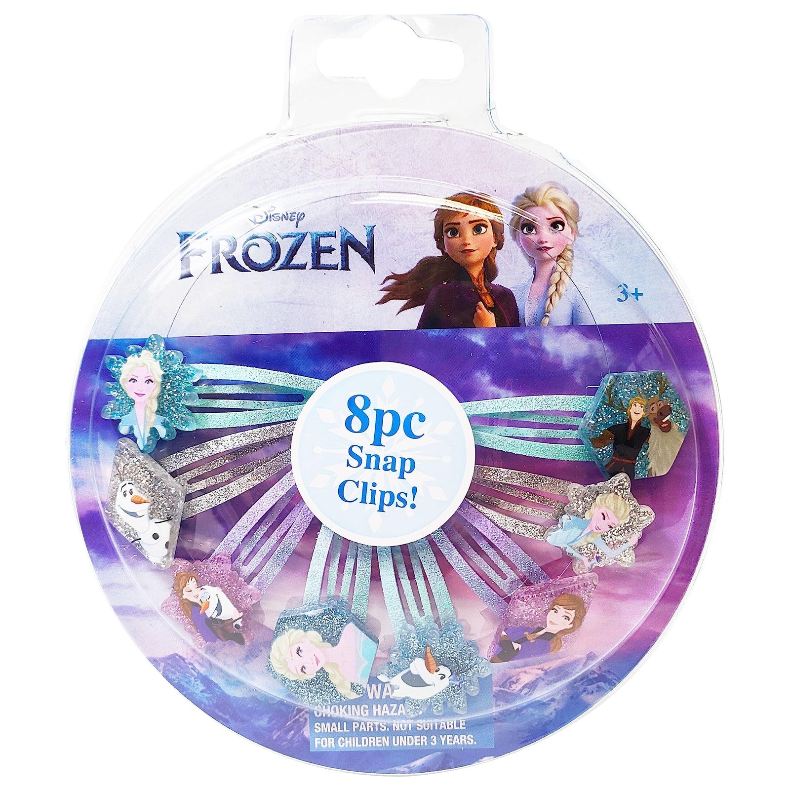 Disney Frozen 8pc Snap Clips girls' hair accessory set with Elsa, Anna, and Olaf design